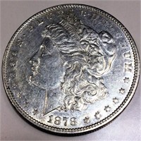 1878 7TF Morgan Silver Dollar AU/BU