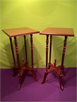 Pair of Wood Plant Stands