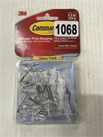 Command 9Pk Small Clear Wire Hook