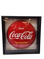"Sign Of Good Taste" Coca-Cola Button Sign W/