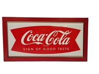1960 Embossed Coca-Cola "Sign Of Good Taste" F