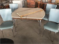 Vintage Table w/Leaf & 4 Chairs