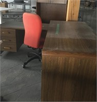 Vintage L-Desk, Cabinet & Desk Chair