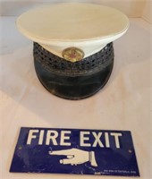Uniform Hat for Fire Captain & Fire Exit Sign