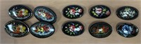 10 Russian Hand Painted Pins