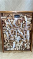 Wine Bottle Cork Collection in Wood Case