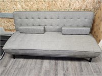 Grey Hide-a-Bed Sofa with 2 cushions - measures