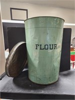 Vintage Flour Pail - 21in Tall