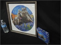 VERY NICE CUSTOM FRAMED BEAR PUZZLE PICTURE