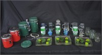 GENESEE GLASSES,MUGS,GLASS PLATES,CANISTERS,ETC.