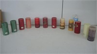 12 LG.DIFF.COLOR CANDLES-YANKEE CANDLE,SCENTED,ETC