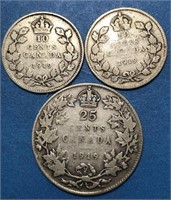1919 10c & 25c Silver Coins