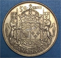 1952 Silver Fifty Cents Canada