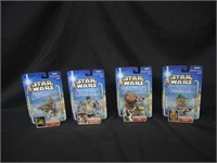 4 STAR WARS ATTACK OF THE CLONES ACTION FIGURES