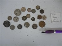 MISC. COINS & TOKENS-SOME SILVER