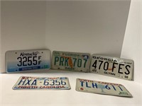 5 !license plates