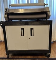 USI Laminator With Cover and Rolling Utility Cart