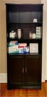 Composite Bookshelf with Cabinet Storage