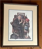 Framed Matted Norman Rockwell Print