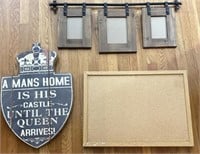 Sign, Picture Frame and Bulletin Board