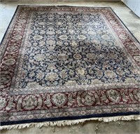 Large Navy and Red Area Rug