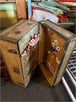 Vintage Doll Clothing Trunk