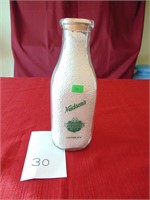 Hudson's Approved Ayrshire Milk Bottle