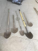 assorted shovels