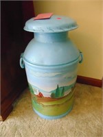 Hand painted milk can