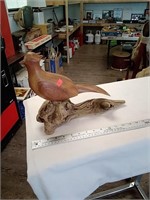 Decorative wooden pheasant