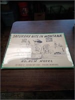 Ho ho motel advertising sign Coram Montana