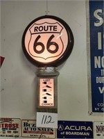LIGHT UP ROUTE 66 GLOBE SIGN "LAST CHANCE GARAGE"