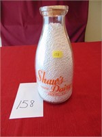 Shaw's Dairy Bottle