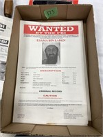 Original FBI Most Wanted Bin Laden Poster / others