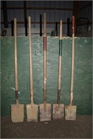 5 square shovels; as is
