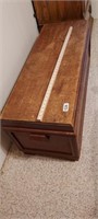 STORAGE CHEST WITH SLIDING DRAWER (NO CONTENTS)