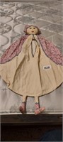 Vintage American Folk Art Clothes Pin HANGER BAG