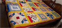 NICE QUILT SIZE 66" X 88" MADE BY MARY LEWIS 1977