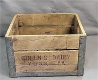 Greens Dairy New Durham Box Co Crate