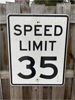 Speed Limit 35 Street Sign