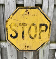 Yellow Stop Sign Street Sign