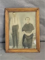 Antique Couple Framed Photo