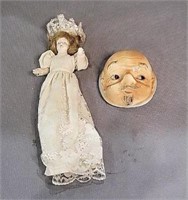 Porcelain Bride Doll & Face Lid