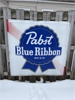 Pabst Blue Ribbon Beer Metal Advertising Sign