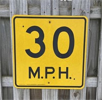 30 Miles Per Hour Street Sign