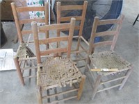 Four Matching Ladderback Chairs