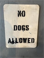 No Dogs Allowed Street Sign