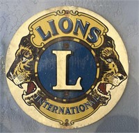 Lions International Metal Advertising Sign