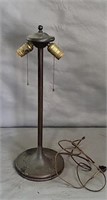 22.5" Two-Bulb Metal Lamp Base