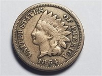 1864 Indian Head Cent Penny High Grade